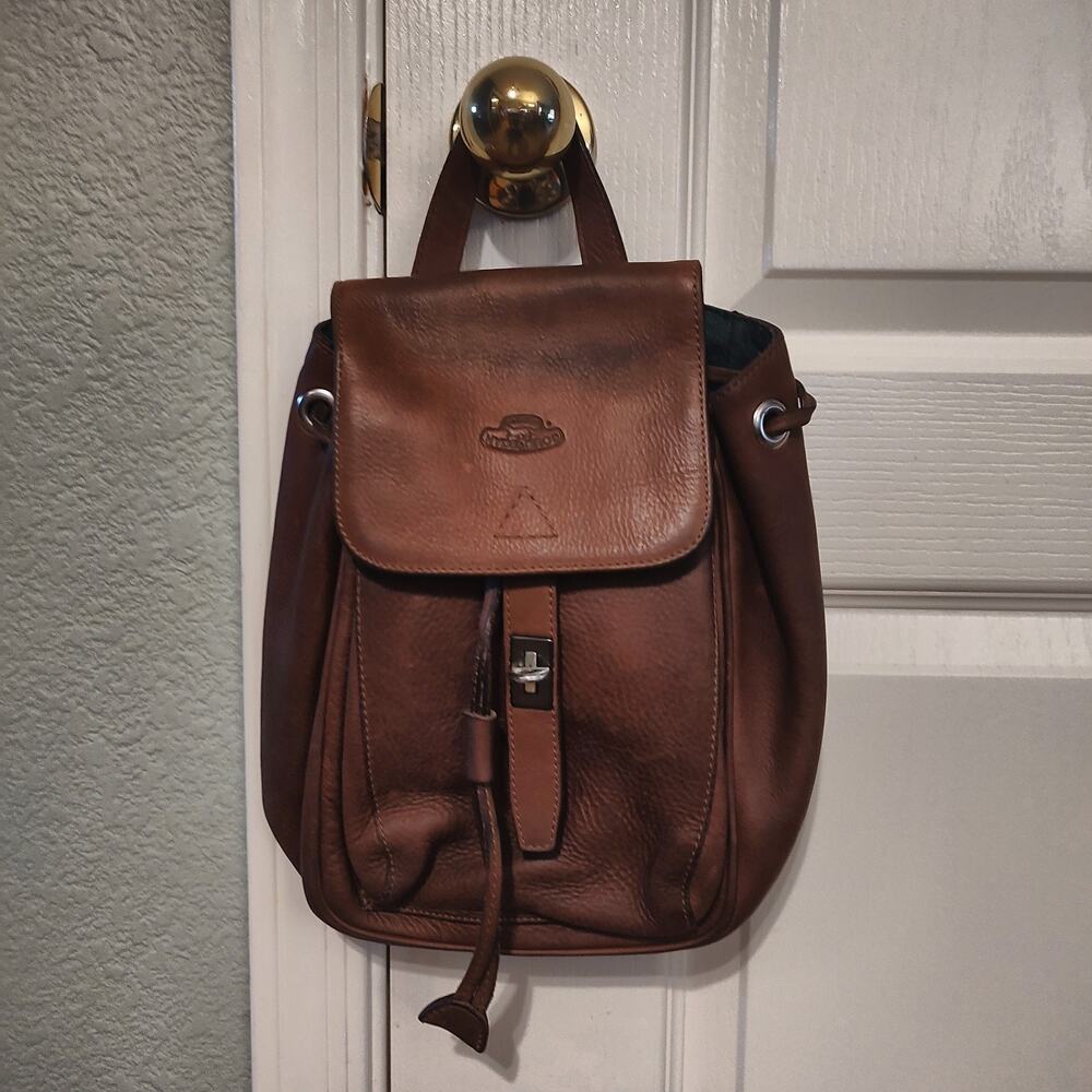 Hyde Bros Brown Soft Leather Backpack Bag Collection Small